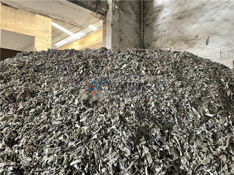 廢鋁鋁型材物料破碎效果圖展示